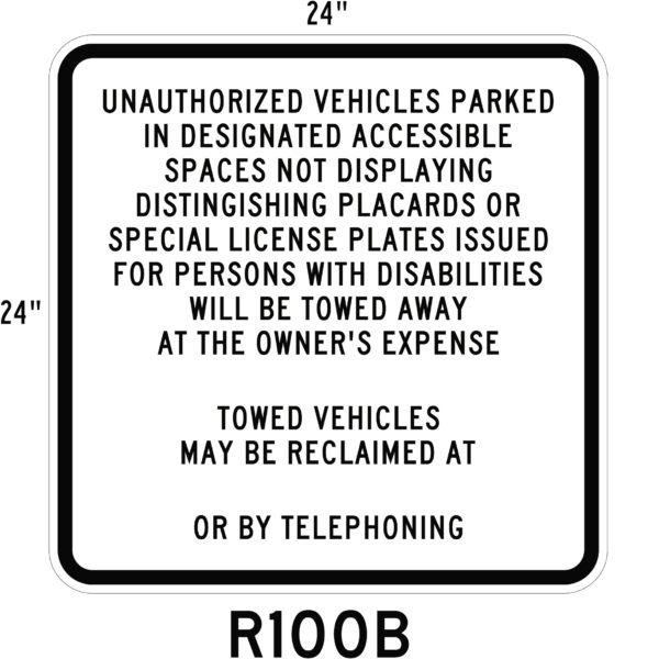 ADA Sign R100B