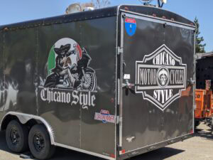 chicano style vehicle decal done by capitol barricade