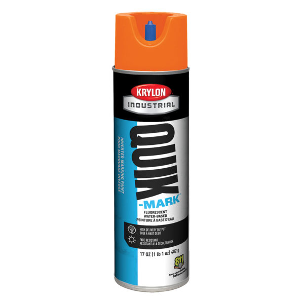 QUIK-MARK Water-based Inverted Marking Paints, Fluorescent Orang