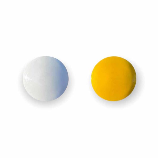 White and Yellow Circle