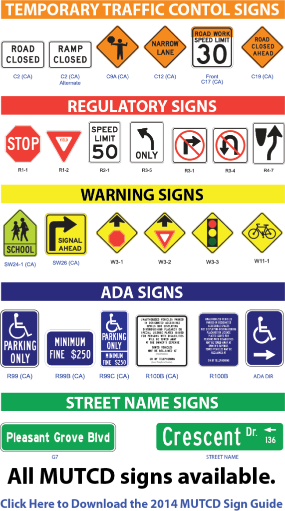 California Road Signs And Meanings