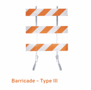 type 3 street barricade