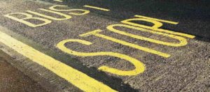 Bus Stop Road Stencil