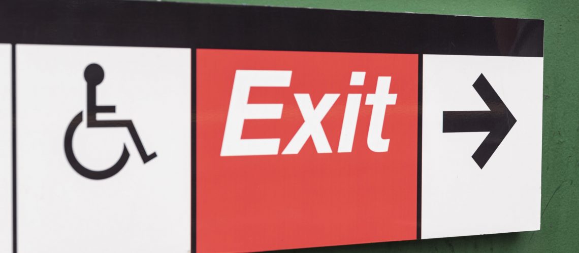 Exit Sign Close Up