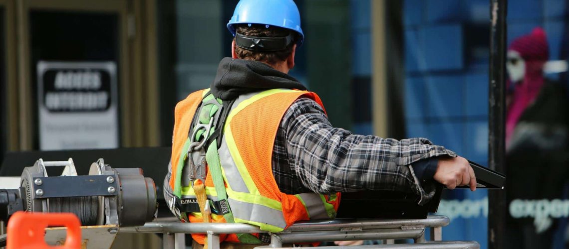 Man wearing personal protective gear