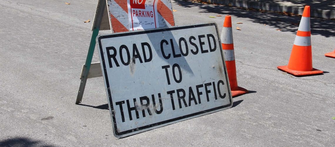 Road Closed Portable Barricade