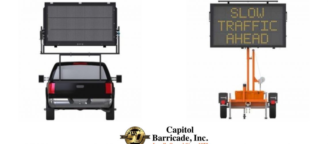 truck mounted message board vs portable trailer mounted message board