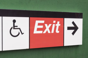Exit Sign Close Up