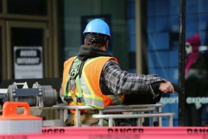 Man wearing personal protective gear