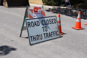 Road Closed Portable Barricade