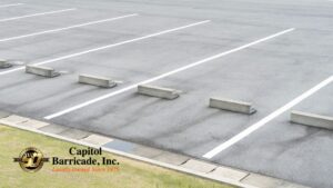 concrete parking lot car stops in sacramento california