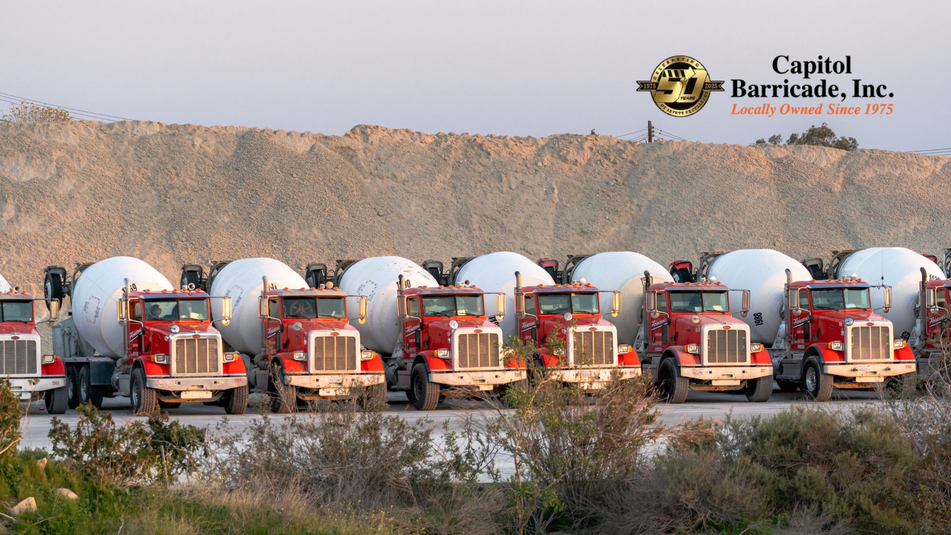 fleet vehicles with capitol barricade logo on the side of the image