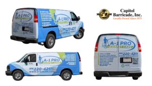 A1 carpet care full body wrap on van