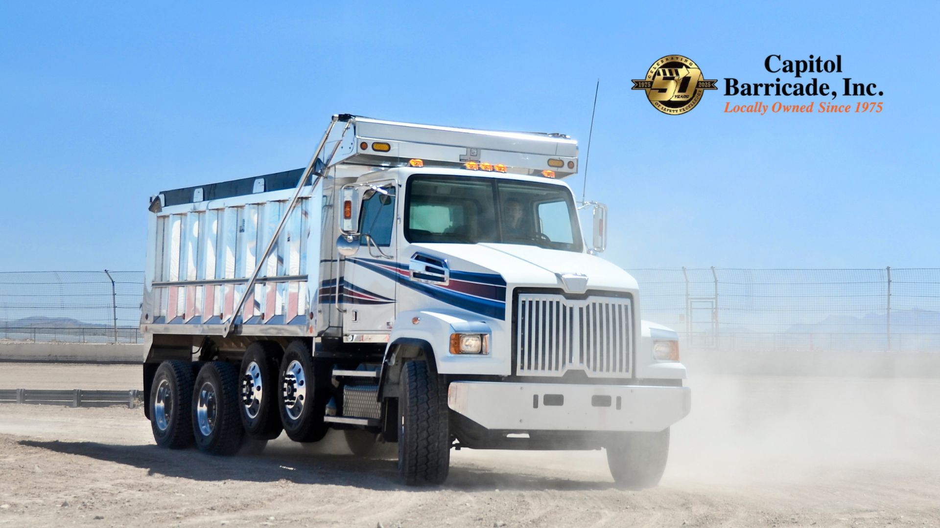 fleet work vehicle in the hot sun